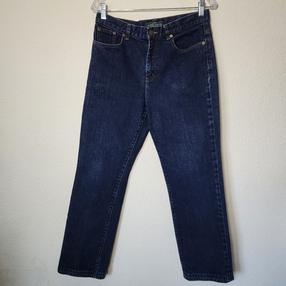 Lauren Ralph Lauren Denim - Women's Lauren Ralph Lauren Dark Wash Classic Straight Denim Jeans Size 8